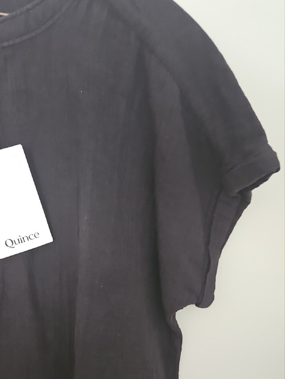 Quince Black Short-Sleeve Button Henley Top - Picture 5 of 9